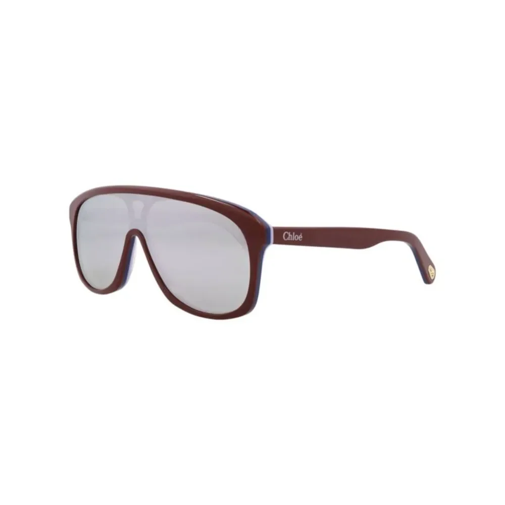 Chloé Aviator-Frame Recycled Acetate Sunglasses Red Womens
